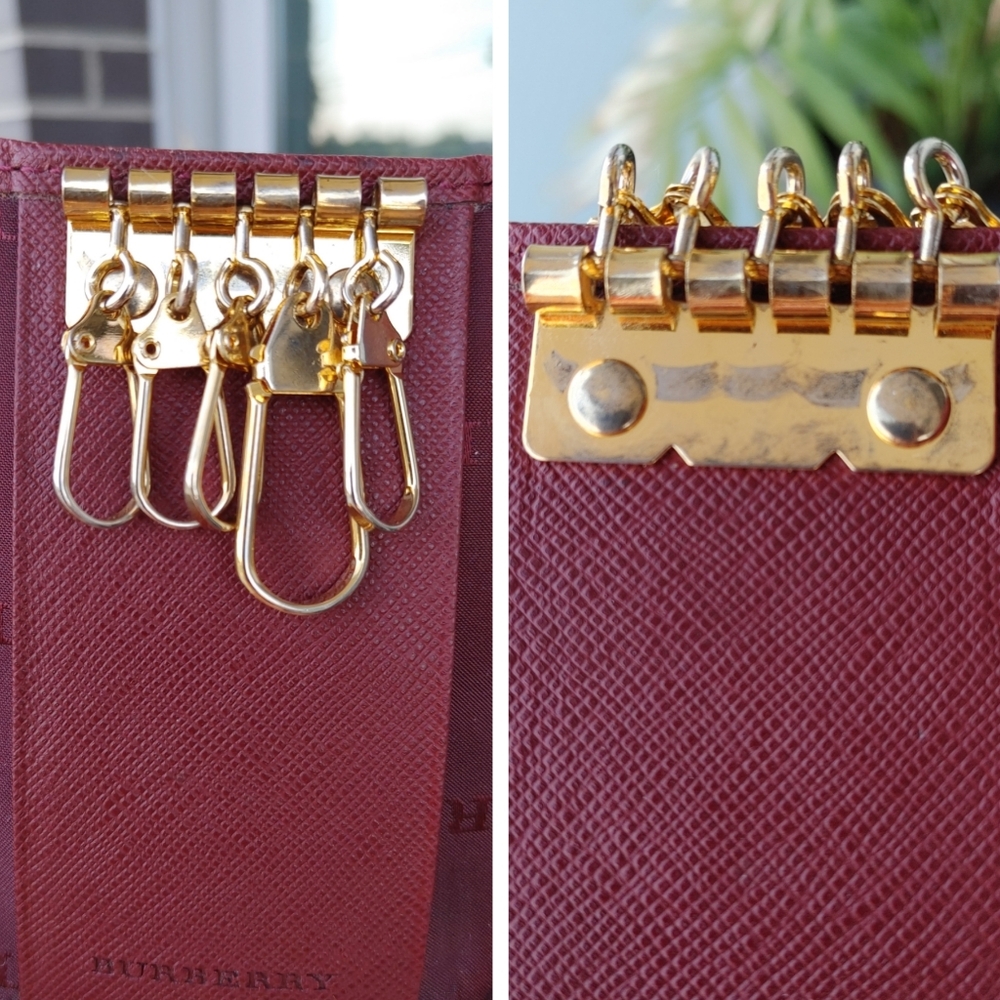 Burberry Check Print Canvas Leather Keyholder - Picture 4 of 14